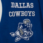 NFL DALLAS COWBOYS RETRO CLASSIC MEN'S RIB WOOL VARSITY JACKET (DODGER BLUE/WHITE)
