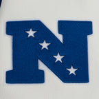 NFL DALLAS COWBOYS RETRO CLASSIC MEN'S RIB WOOL VARSITY JACKET (DODGER BLUE/WHITE)
