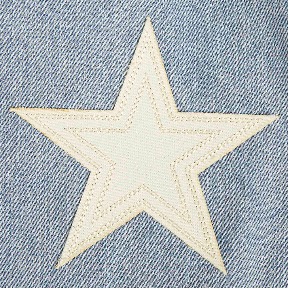 NFL DALLAS COWBOYS VARSITY BLUES MEN'S DENIM VARSITY JACKET (DENIM/LINEN)