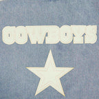 NFL DALLAS COWBOYS VARSITY BLUES MEN'S DENIM VARSITY JACKET (DENIM/LINEN)