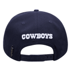 NFL DALLAS COWBOYS STACKED LOGO WOOL UNISEX SNAPBACK HAT (MIDNIGHT NAVY)