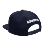 NFL DALLAS COWBOYS STACKED LOGO WOOL UNISEX SNAPBACK HAT (MIDNIGHT NAVY)