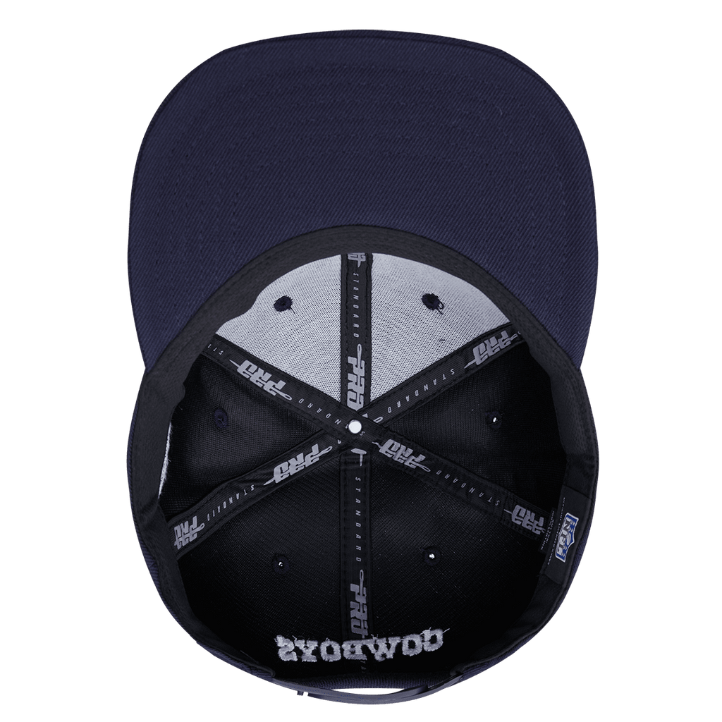 NFL DALLAS COWBOYS STACKED LOGO WOOL UNISEX SNAPBACK HAT (MIDNIGHT NAVY)
