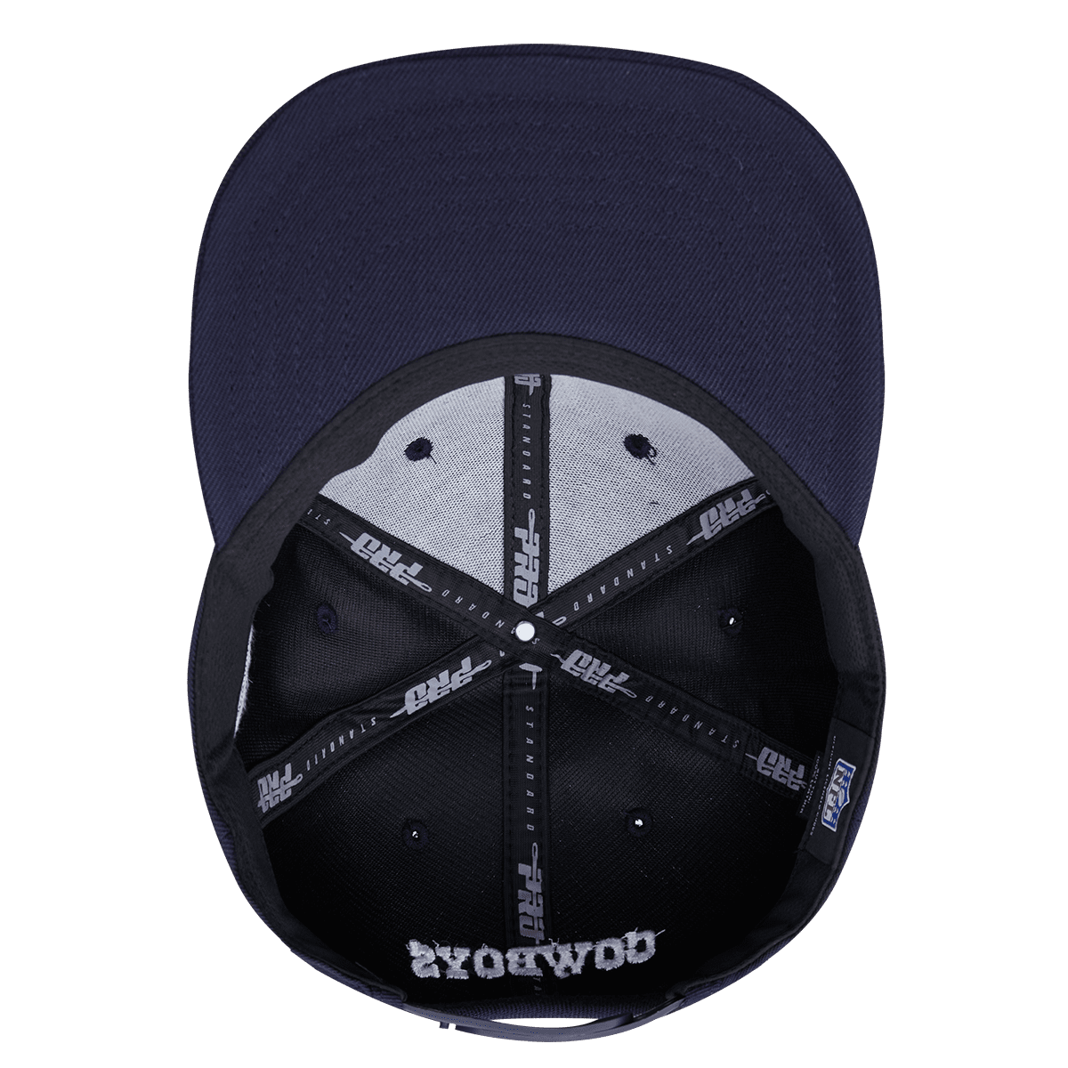 NFL DALLAS COWBOYS STACKED LOGO WOOL UNISEX SNAPBACK HAT (MIDNIGHT NAVY)