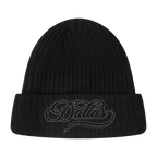 NFL DALLAS COWBOYS BLACKOUT UNLINED PRO BEANIE CUFFED (BLACK)