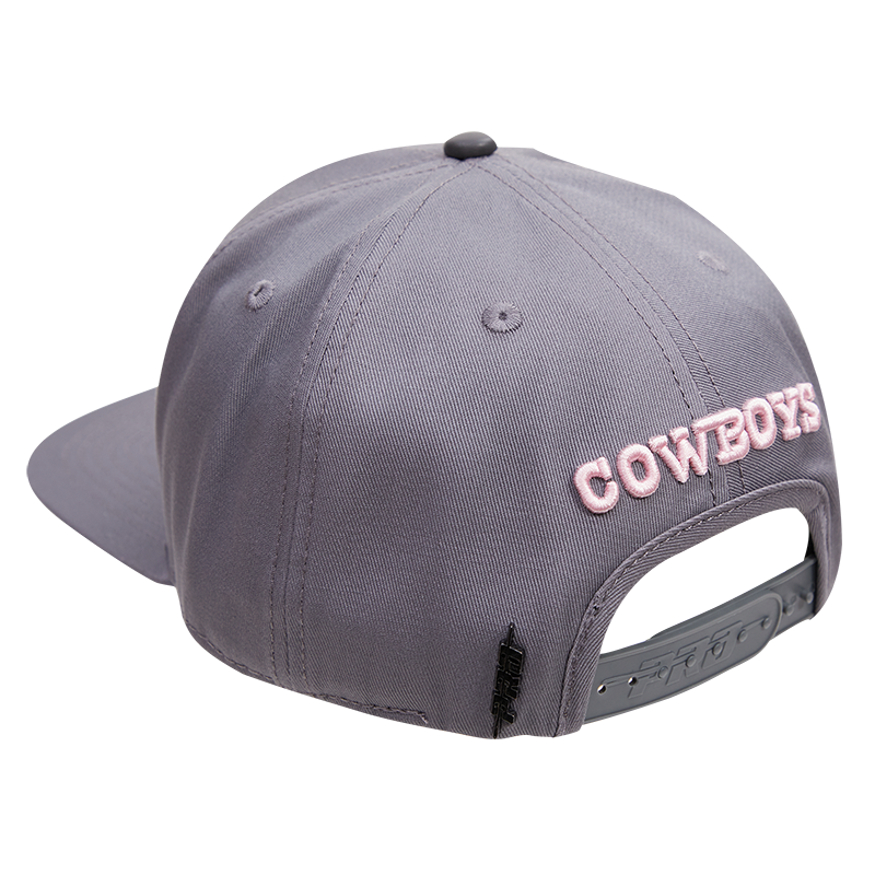 NFL DALLAS COWBOYS PINK LOGO UNISEX SNAPBACK HAT (GRAPHITE)