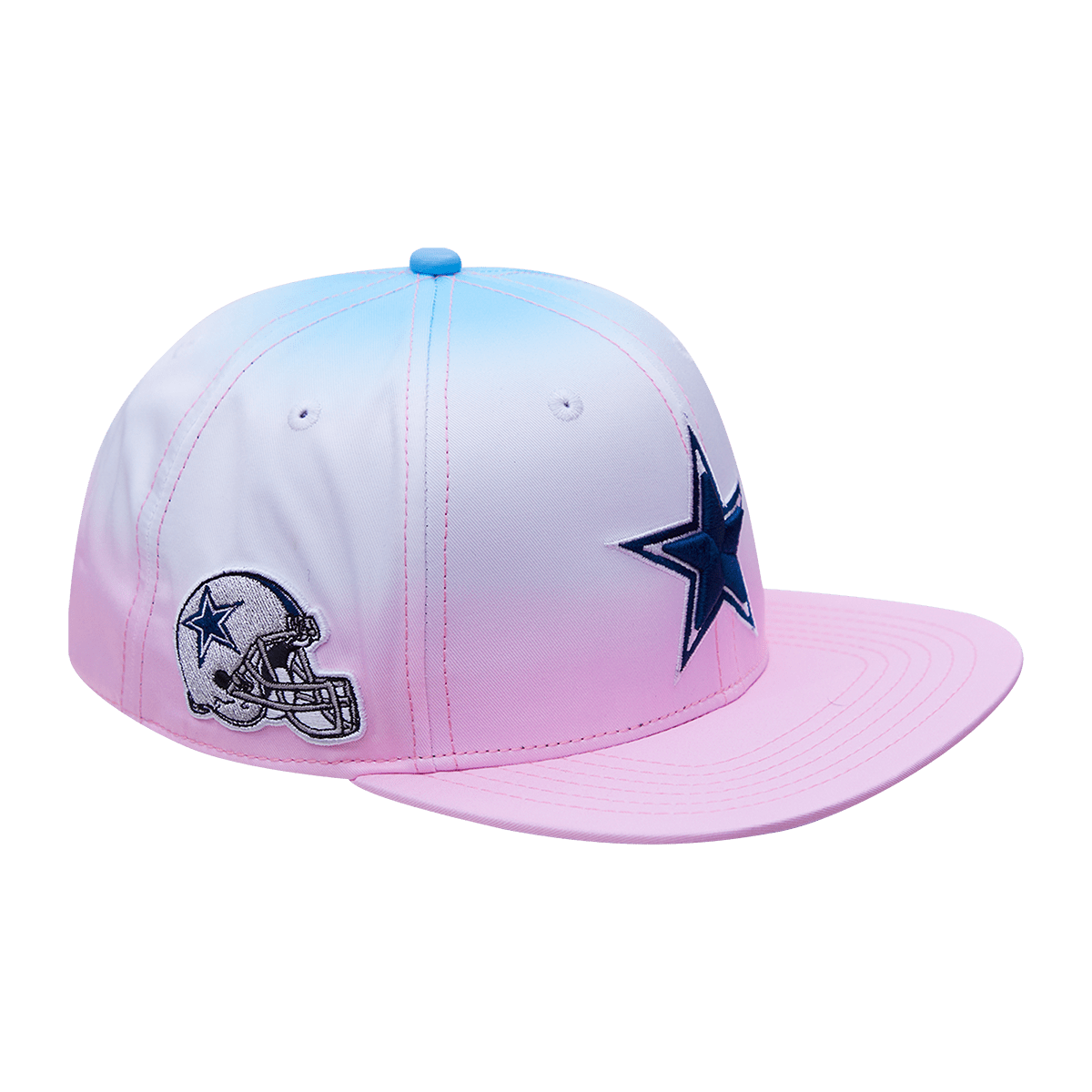NFL DALLAS COWBOYS LOGO UNISEX SNAPBACK HAT (BLUE/WHITE/PINK)
