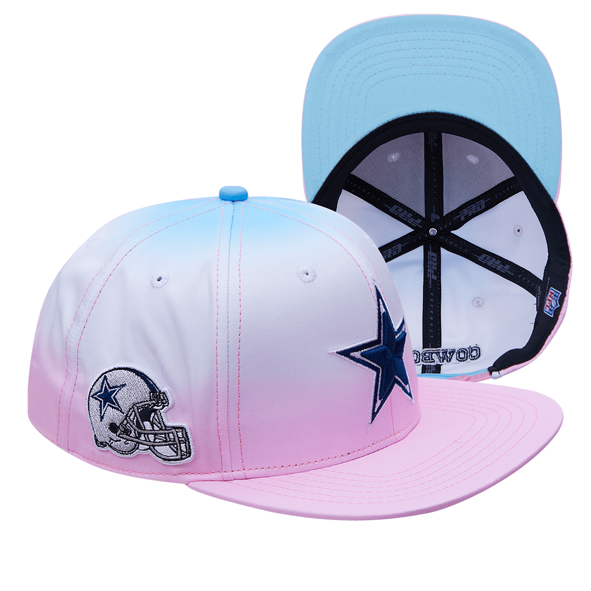 NFL DALLAS COWBOYS CASQUETTE SNAPBACK À LOGO POUR UNISEXE (BLEU/BLANC/ROSE)