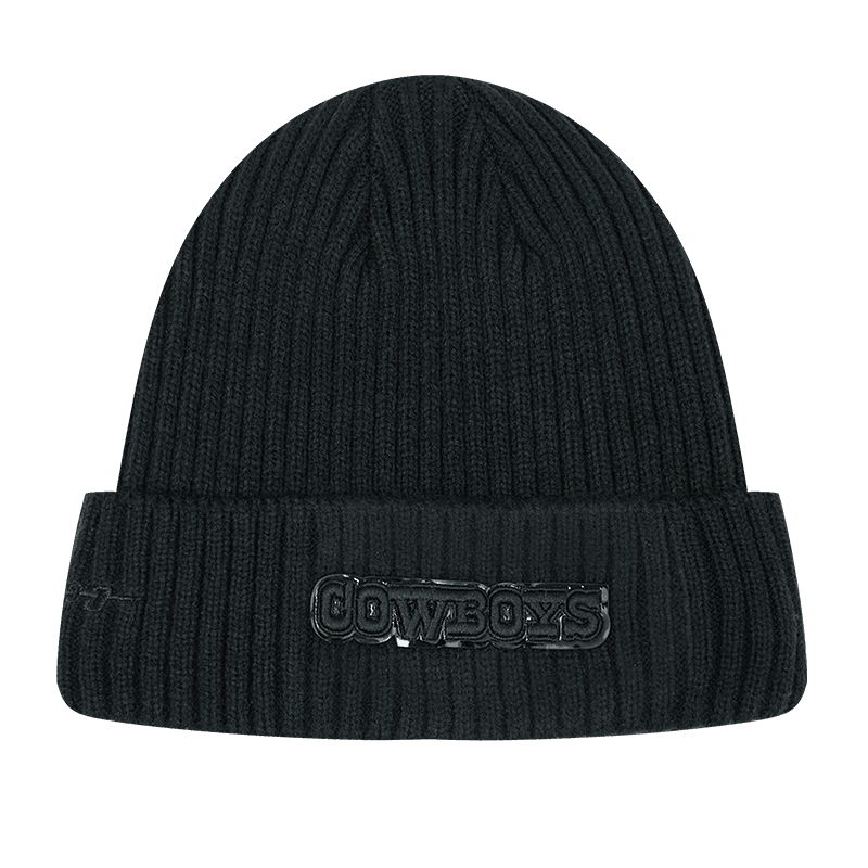 NFL DALLAS COWBOYS UNISEX CLASSIC UNISEX 3BK BEANIE (TRIPLE BLACK)