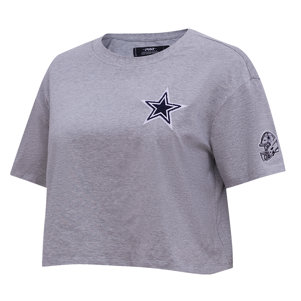 NFL DALLAS COWBOYS CLASSIC WOMEN'S BOXY TEE (HEATHER GREY)