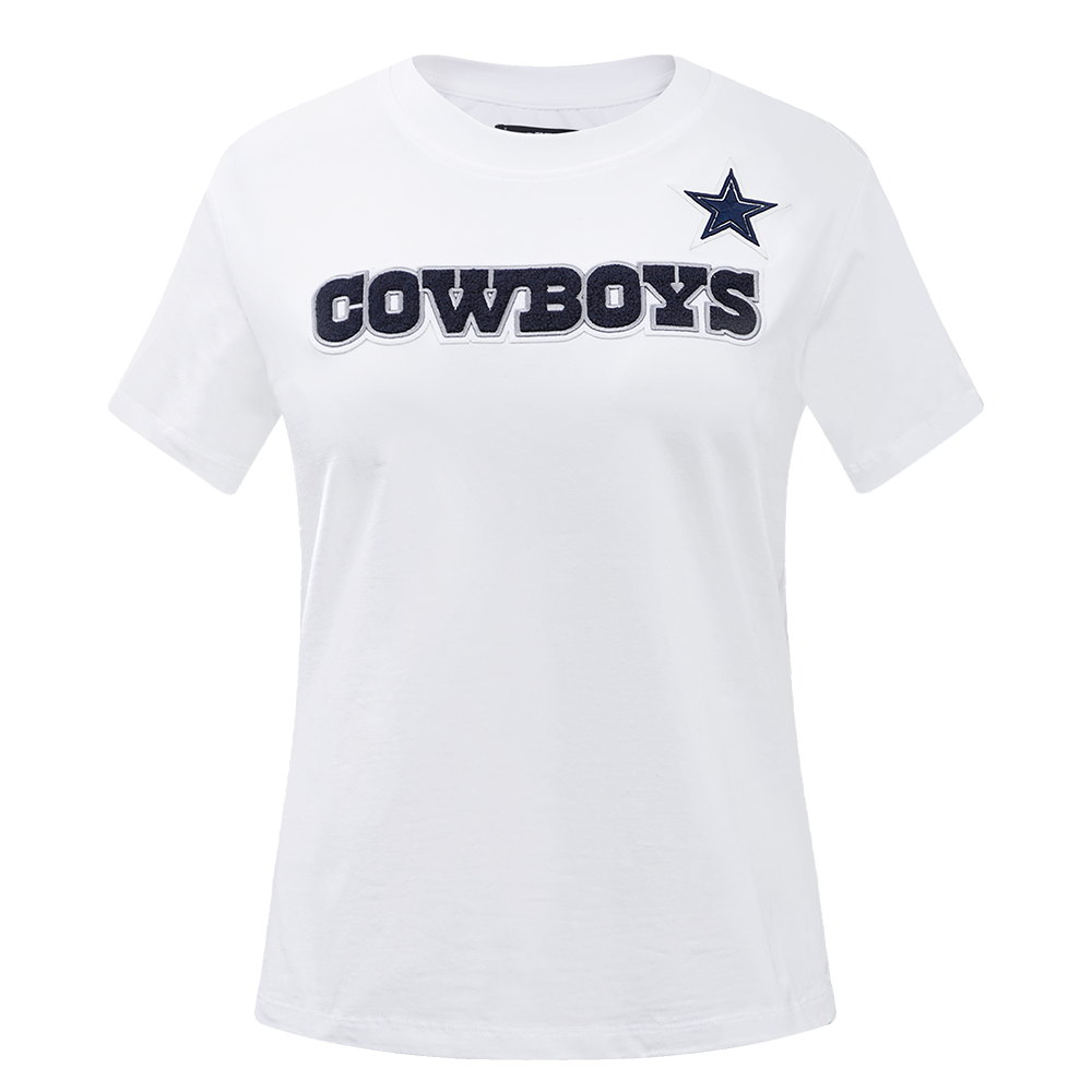 NFL DALLAS COWBOYS CLASSIC T-SHIRT AJUSTÉ À MANCHES COURTES POUR FEMME (BLANC)