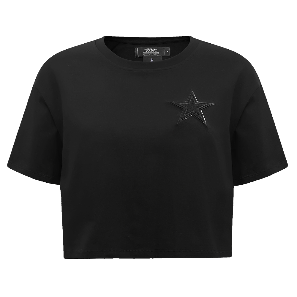 NFL DALLAS COWBOYS TRIPLE BLACK WOMEN'S BOXY TEE (TRIPLE BLACK)