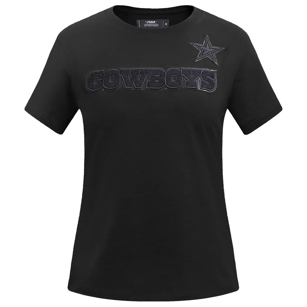 NFL DALLAS COWBOYS TRIPLE BLACK T-SHIRT AJUSTÉ POUR FEMME (TRIPLE NOIR)