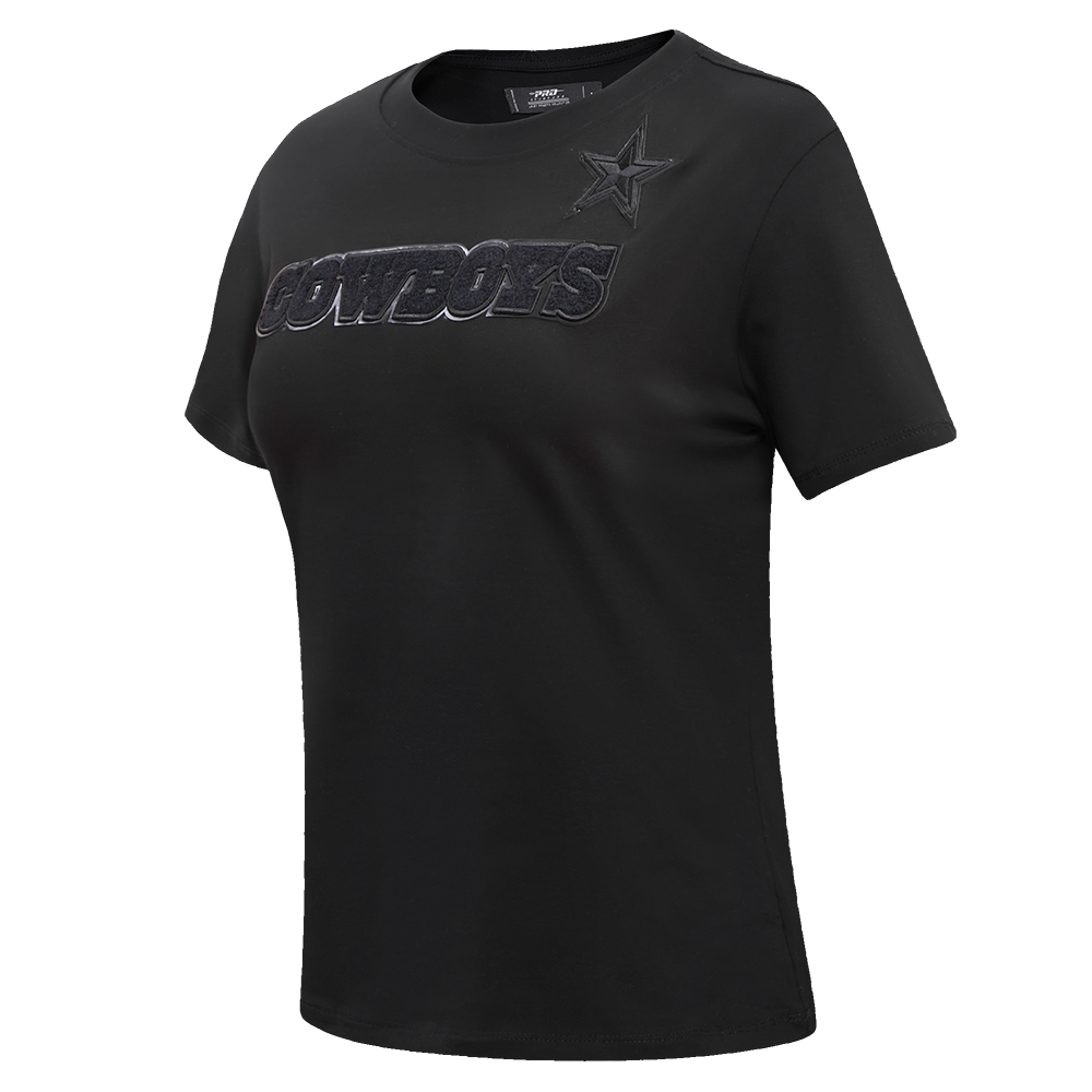 NFL DALLAS COWBOYS TRIPLE BLACK WOMEN'S SLIM FIT TEE (TRIPLE BLACK)