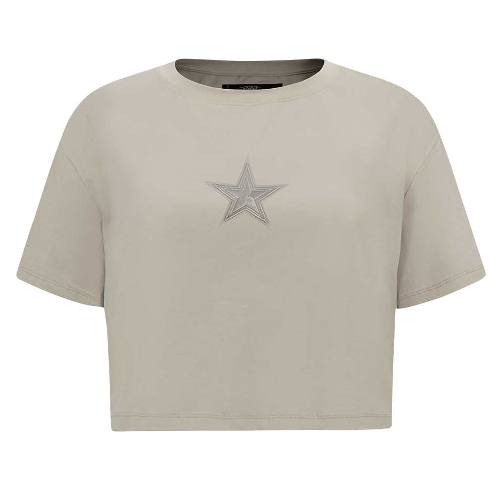 NFL DALLAS COWBOYS WINGSPAN WOMEN'S SJ BOXY TEE (TAUPE)