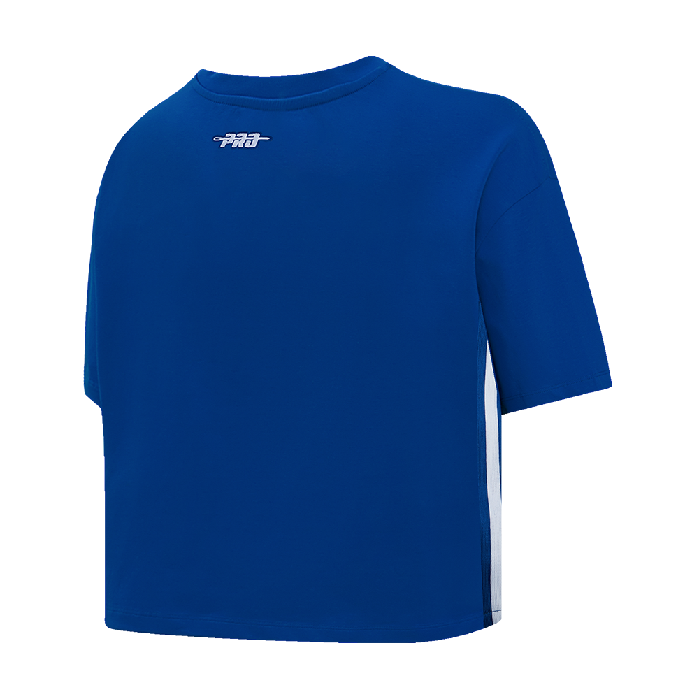 NFL DALLAS COWBOYS RETRO ELEVATION WOMEN'S SINGLE JERSEY BOXY TEE (DODGER BLUE)