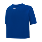 NFL DALLAS COWBOYS RETRO ELEVATION WOMEN'S SINGLE JERSEY BOXY TEE (DODGER BLUE)