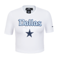 NFL DALLAS COWBOYS COUNTRY CLUB T-SHIRT À TAILLE DÉGAGÉE POUR FEMME (BLANC)