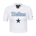 NFL DALLAS COWBOYS COUNTRY CLUB T-SHIRT À TAILLE DÉGAGÉE POUR FEMME (BLANC)