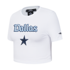 NFL DALLAS COWBOYS COUNTRY CLUB T-SHIRT À TAILLE DÉGAGÉE POUR FEMME (BLANC)