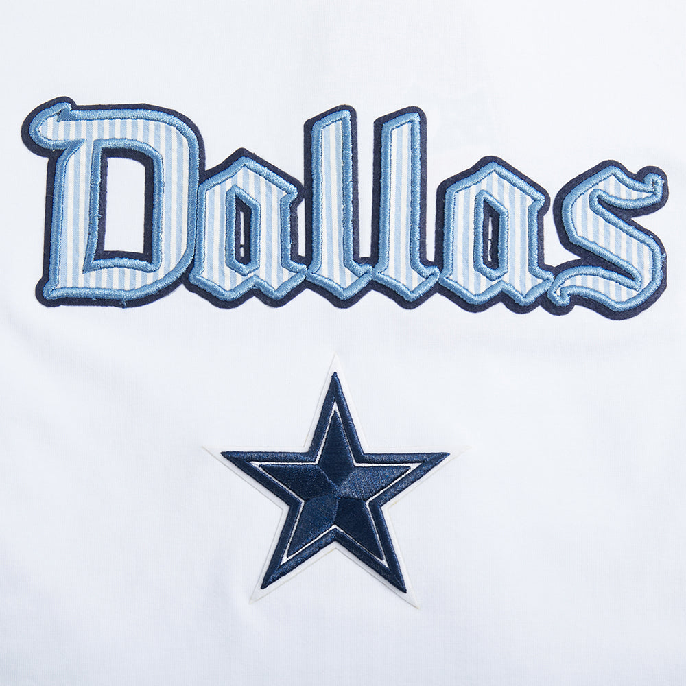 NFL DALLAS COWBOYS COUNTRY CLUB T-SHIRT À TAILLE DÉGAGÉE POUR FEMME (BLANC)