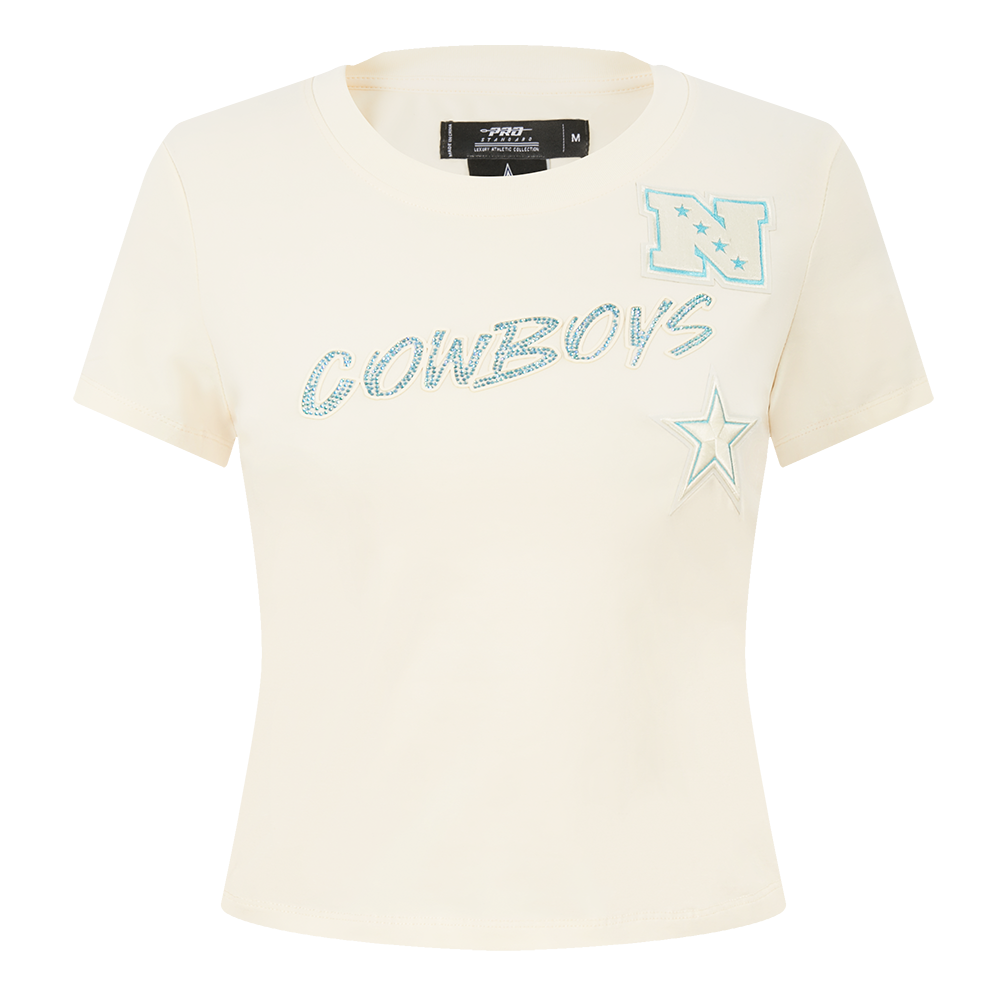 NFL DALLAS COWBOYS HIGH IMPACT WOMEN'S BABY DOLL TEE (EGGSHELL)