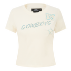 NFL DALLAS COWBOYS HIGH IMPACT WOMEN'S BABY DOLL TEE (EGGSHELL)