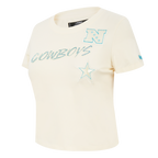 NFL DALLAS COWBOYS HIGH IMPACT WOMEN'S BABY DOLL TEE (EGGSHELL)