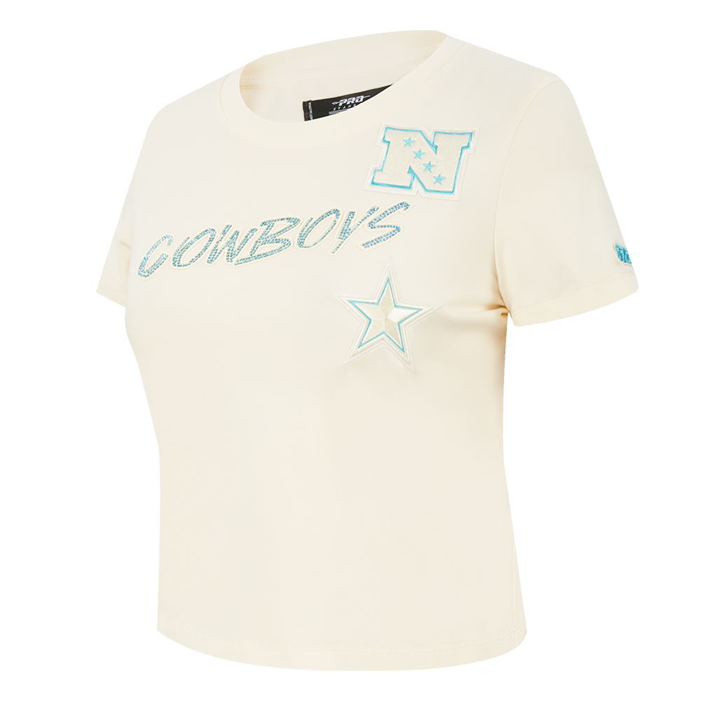 NFL DALLAS COWBOYS HIGH IMPACT WOMEN'S BABY DOLL TEE (EGGSHELL)