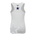 NFL DALLAS COWBOYS SHEER INFLUENCE WOMEN'S RELAXED FIT RACERBACK (HEATHER GREY)