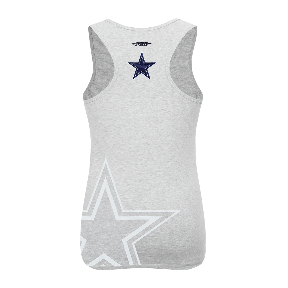 NFL DALLAS COWBOYS SHEER INFLUENCE WOMEN'S RELAXED FIT RACERBACK (HEATHER GREY)