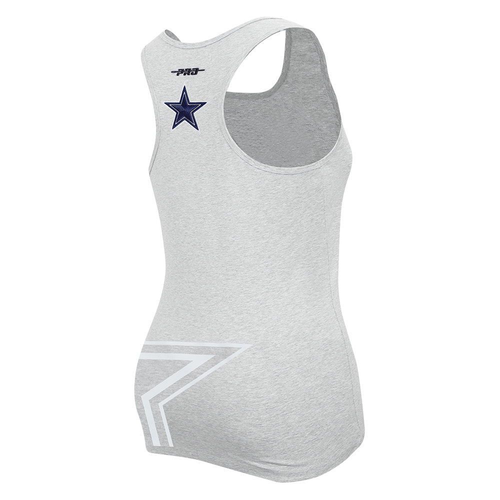 NFL DALLAS COWBOYS SHEER INFLUENCE WOMEN'S RELAXED FIT RACERBACK (HEATHER GREY)