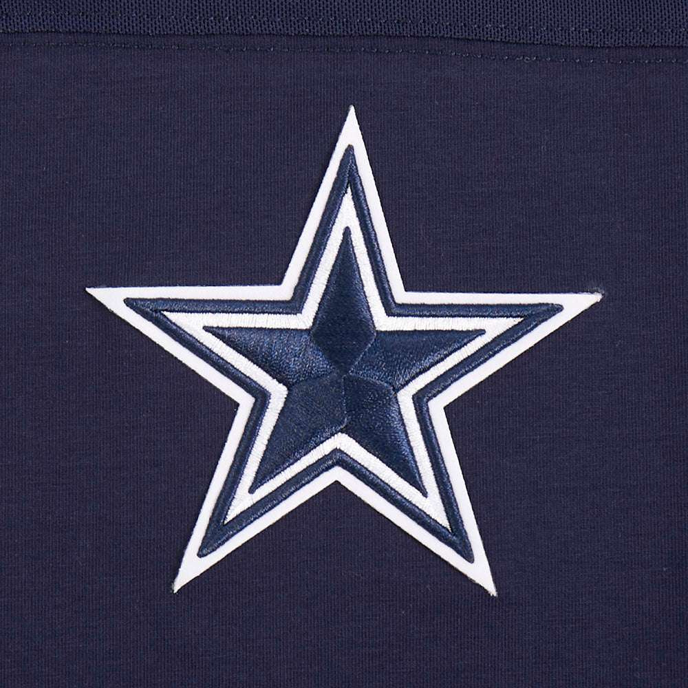 NFL DALLAS COWBOYS SHEER INFLUENCE T-SHIRT TRANSPARENT À COUPE CARRÉE POUR FEMME (MARINE MINUIT)