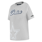 NFL DALLAS COWBOYS SHEER INFLUENCE T-SHIRT DE COUPE BOYFRIEND POUR FEMME (GRIS CHINÉ)