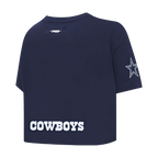 NFL DALLAS COWBOYS CEE DEE LAMB #88 CLASSIC PNN WOMEN'S SJ BOXY TEE (MIDNIGHT NAVY)