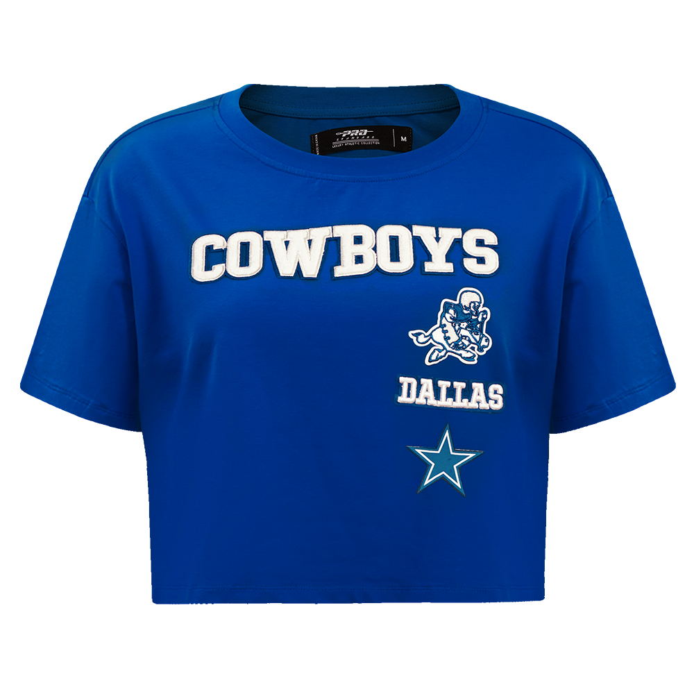 NFL DALLAS COWBOYS RETRO CLASSIC WOMEN'S SJ BOXY TEE (DODGER BLUE)