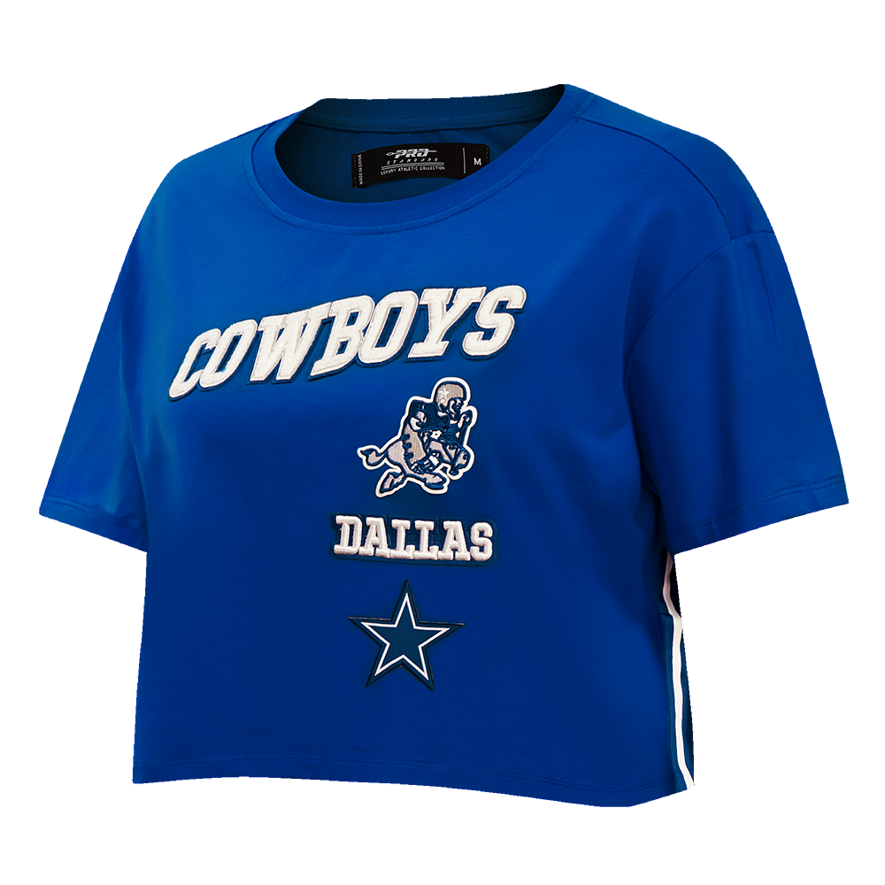 NFL DALLAS COWBOYS RETRO CLASSIC WOMEN'S SJ BOXY TEE (DODGER BLUE)