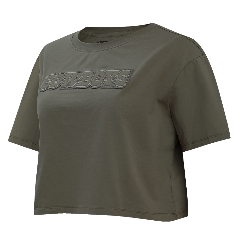NFL DALLAS COWBOYS NEUTRAL SINGLE JERSEY BOXY TEE (DARK TAUPE)