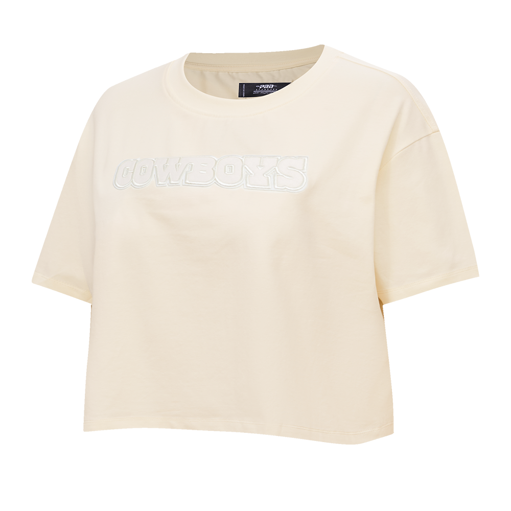 NFL DALLAS COWBOYS NEUTRAL WOMEN'S BOXY TEE (EGGSHELL)