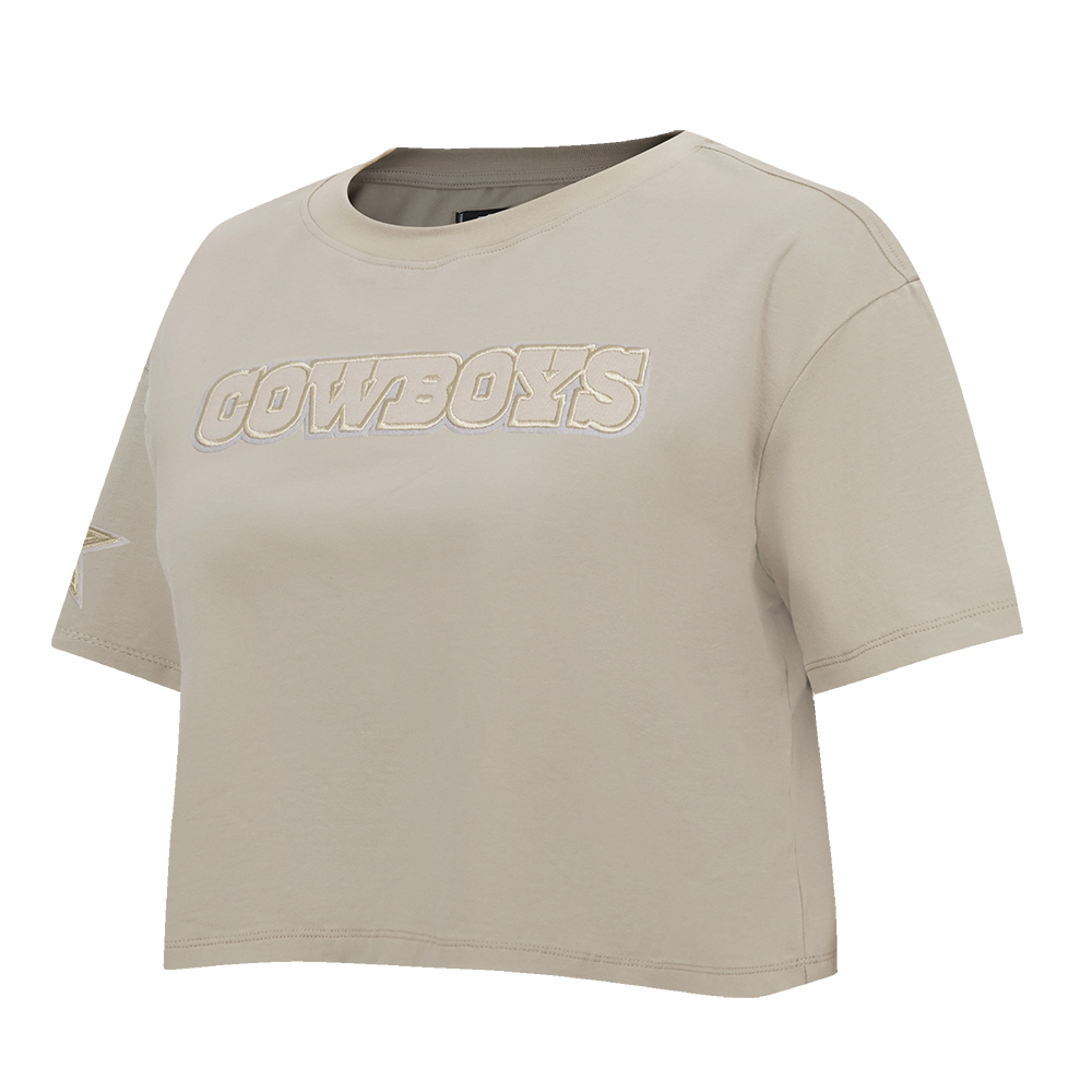NFL DALLAS COWBOYS NEUTRAL WOMEN'S BOXY TEE (TAUPE)
