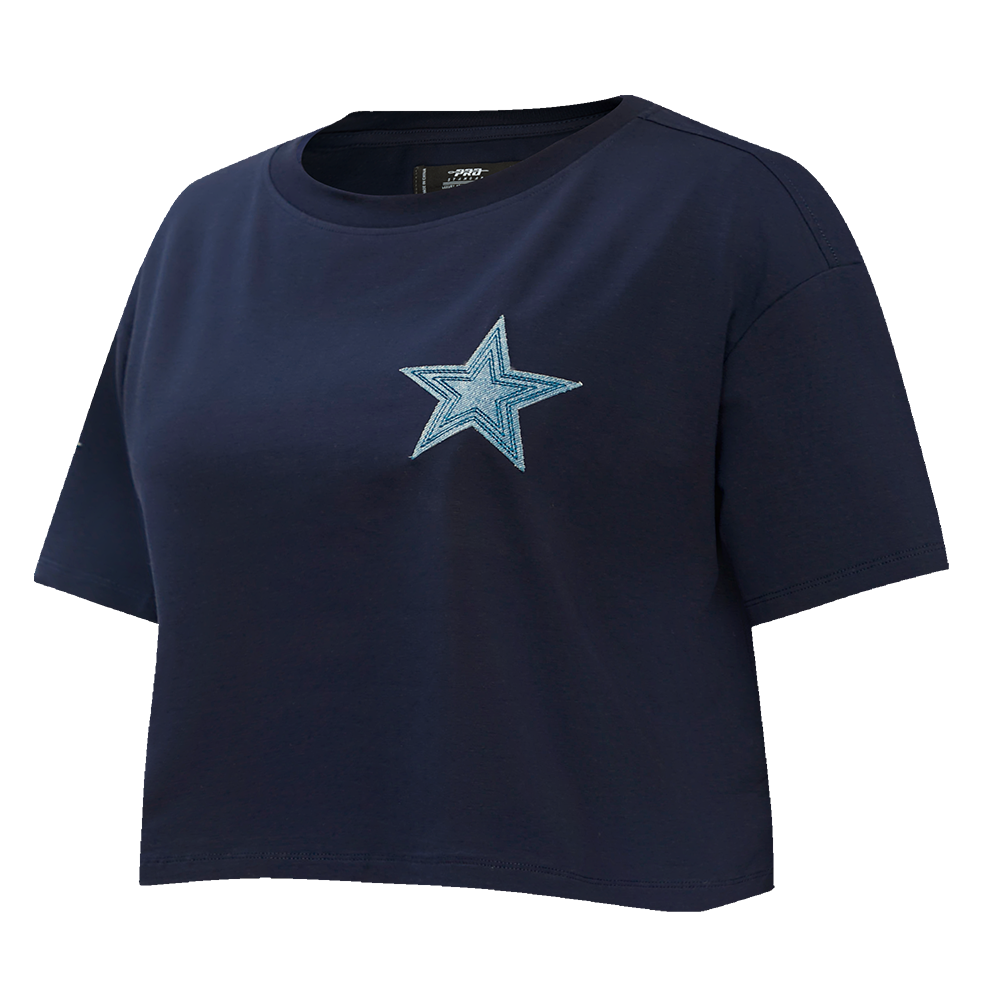 NFL DALLAS COWBOYS VARSITY BLUES WOMEN'S BOXY TEE (MIDNIGHT NAVY)