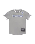 NFL DALLAS COWBOYS CLASSIC BIG BOY'S SHORT SLEEVE MESH TEE (GRAY)