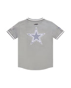 NFL DALLAS COWBOYS CLASSIC BIG BOY'S SHORT SLEEVE MESH TEE (GRAY)
