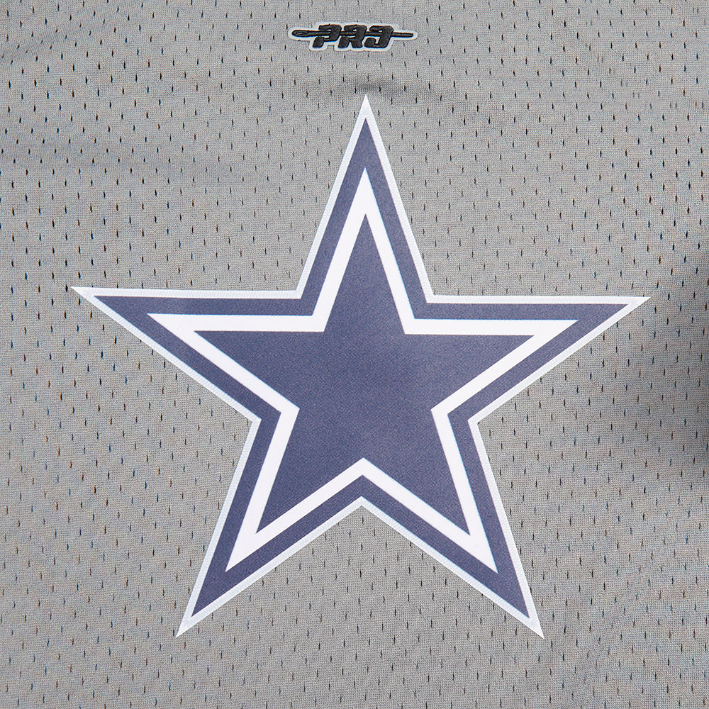NFL DALLAS COWBOYS CLASSIC BIG BOY'S SHORT SLEEVE MESH TEE (GRAY)