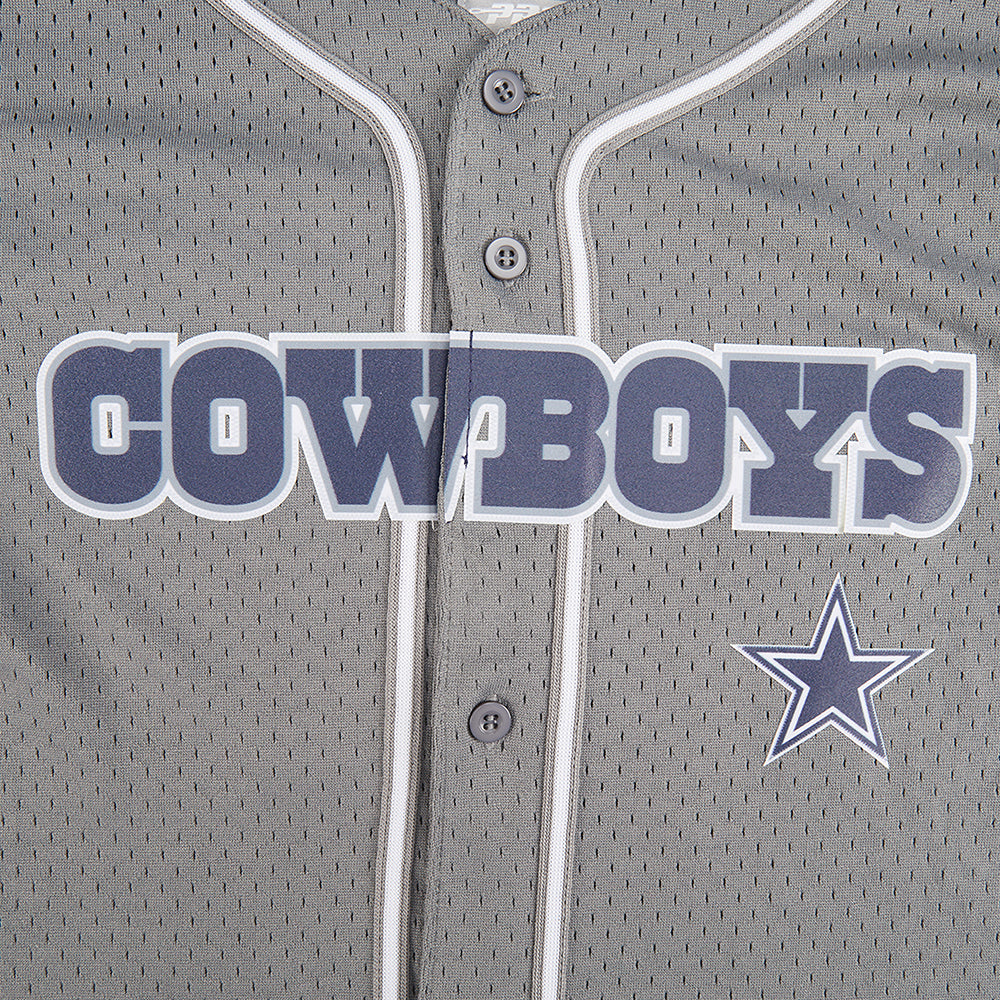 NFL DALLAS COWBOYS CLASSIC CHEMISE BOUTONNÉE EN FILET POUR GARÇON JUNIOR (GRIS)