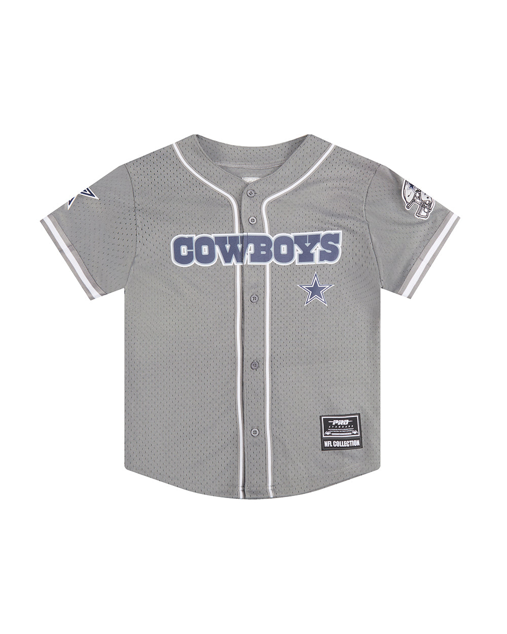 NFL DALLAS COWBOYS CLASSIC CHEMISE BOUTONNÉE EN FILET POUR GARÇON JUNIOR (GRIS)