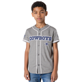 NFL DALLAS COWBOYS CLASSIC CHEMISE BOUTONNÉE EN FILET POUR GARÇON JUNIOR (GRIS)