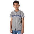 NFL DALLAS COWBOYS CLASSIC CHEMISE BOUTONNÉE EN FILET POUR GARÇON JUNIOR (GRIS)