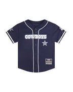 NFL DALLAS COWBOYS CLASSIC BIG BOY'S MESH BUTTON DOWN SHIRT (MIDNIGHT NAVY)