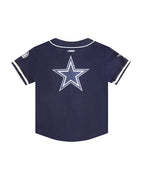 NFL DALLAS COWBOYS CLASSIC BIG BOY'S MESH BUTTON DOWN SHIRT (MIDNIGHT NAVY)